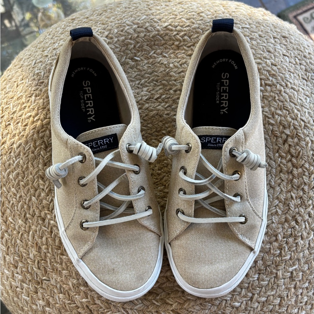 Sperry Canvas Sparkly Sneakers - size 6.5
